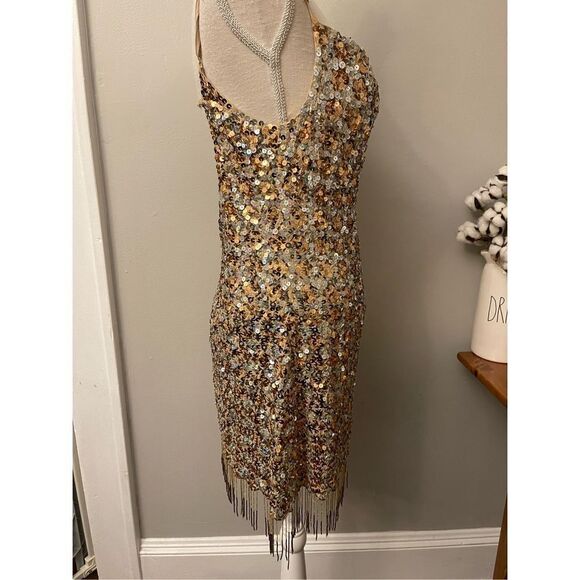 Free People - Love Strong Multicolor Sequin Fringe Beaded Com size L - Picture 9 of 16